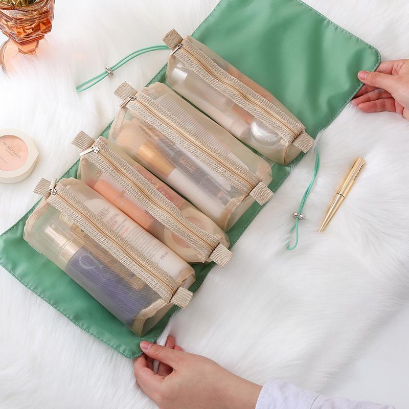 Four In One, Detachable, Makeup Bag, High-end Feel, Large Capacity, Cosmetics Storage Bag, Portable Toiletry Bag, Foldable