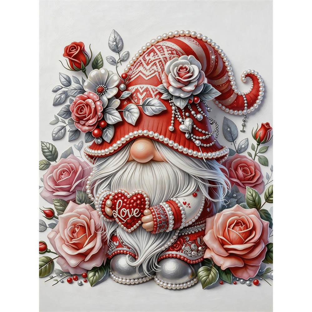

5D Dwarf Pearl Wall Art Kit 30x40cm Frameless DIY Pearl Diamond Painting Floral Gem Art for Living Room/Bedroom Home Wall Decor 30x40cm