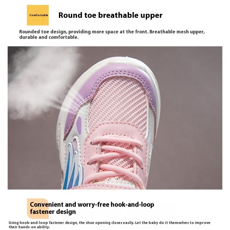 Dětské studentské síťované běžecké boty Pohodlná měkká podrážka Chlapecké a dívčí Korejský styl Dad shoes