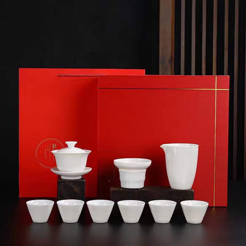 

Chaxun Ceramic Kung Fu Tea Set with Duo Li Cups