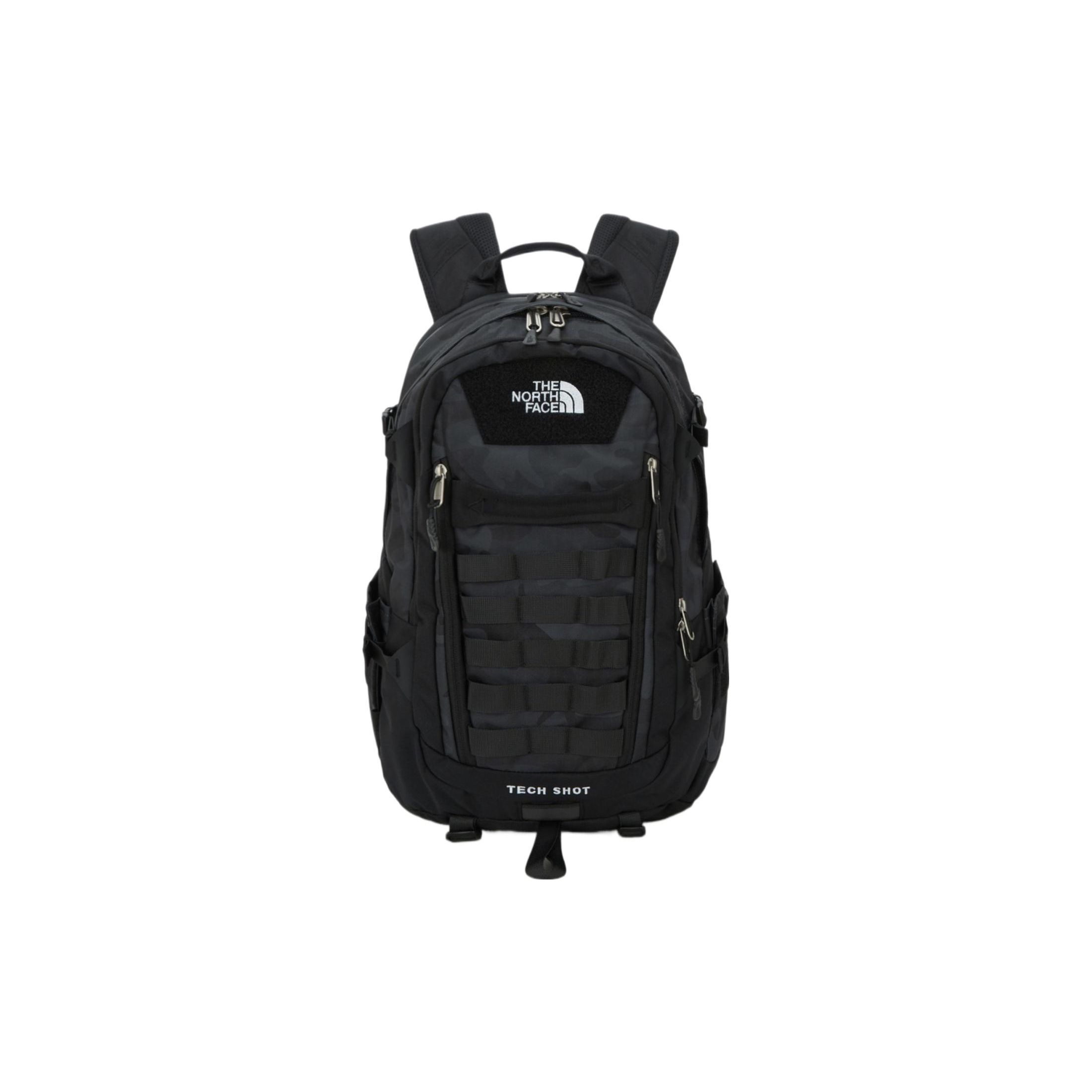 The North Face Sports Leisure Large Capacity Zipper Backpack Outdoor Bag Unisex backpack Deep-Gray NM2DP56B Dark Gray