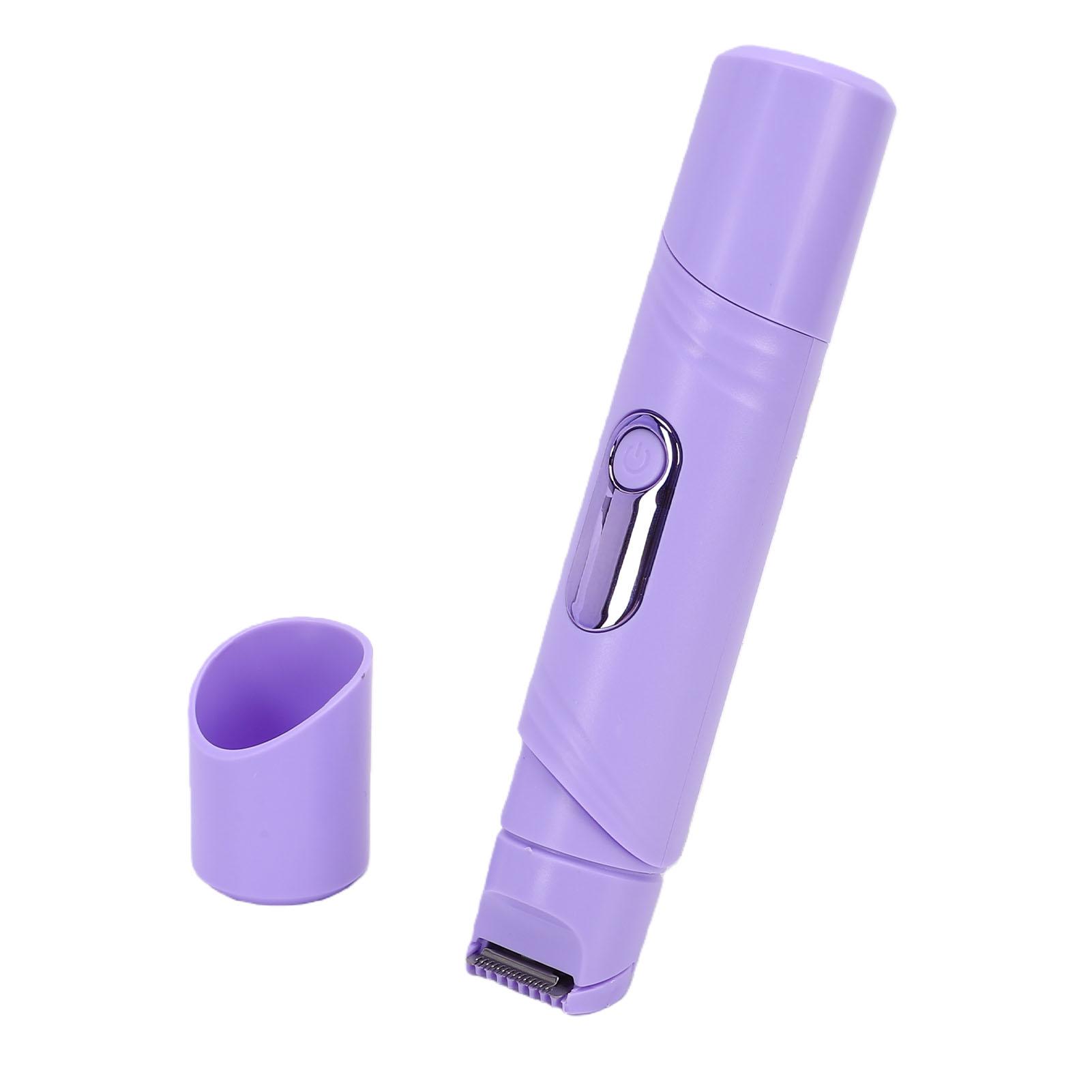 2 in 1 Electric Body Hair Trimmer Portable Multifunctional Dual Head Hair Trimmer for Men Women Purple