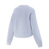 Li-Ning Comfortable Loose Fit Drop Shoulder Simple Versatile Solid Color Crew Neck Pullover Sweatshirt Women Sweatshirt Frost-Blue AWDV508-6