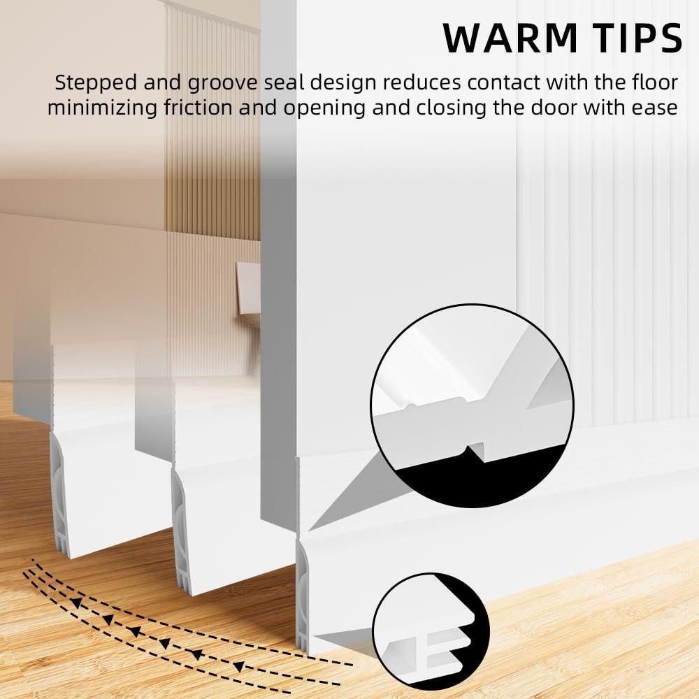 Self-adhesive Door Bottom Sealing Strip Soundproof Weather Stripping Draught Excluder Living Room