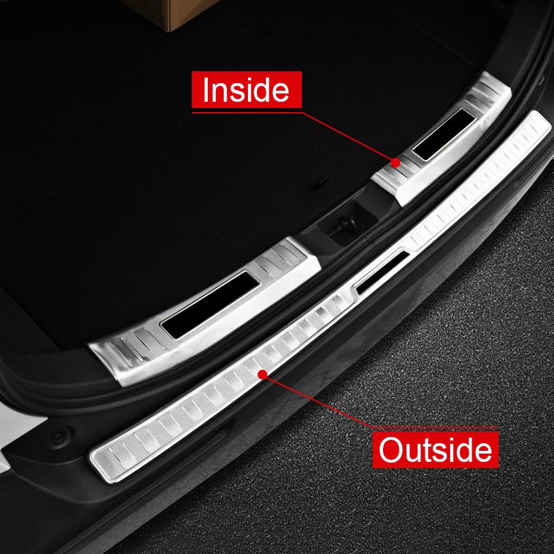 For Toyota RAV4 XA50 2019-2021 2022 2023 2024 Hybrid Stainless Car Rear Bumper Foot Plate Trunk Door Sill Guard Pedals Cover