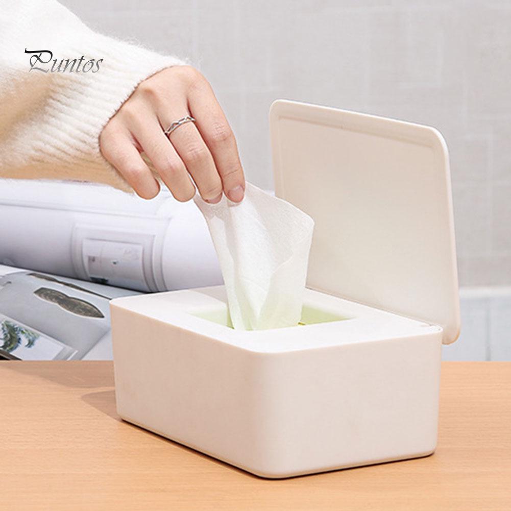 Puntos Haushalt staubdicht Nasswischen Aufbewahrungsbox Papier Tissue Aufbewahrung Organizer Fall
