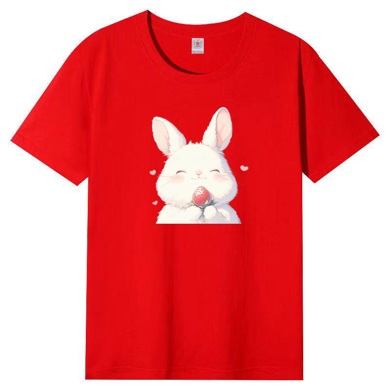 Fun Cat Print Short-sleeved T-shirt Women Summer New Loose Cotton Top Bottoming Shirt