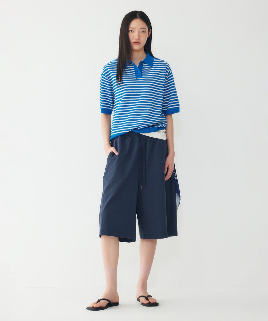 STUDIO TOMBOY Striped Collar Pullover_Blue 9176352971