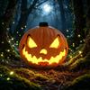 Pumpkin with Integrated LED Halloween Evil Lantern, Large Light Up Jack O Lantern Decor Battery-efficient Lamp for Party Scene, Spooky Outdoor Indoor
