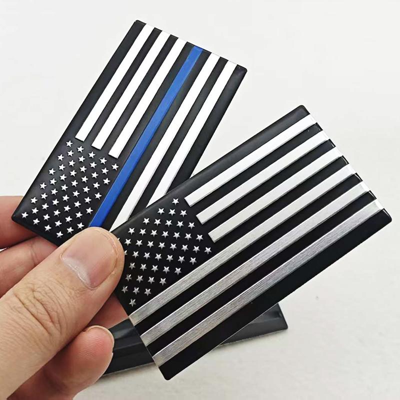 American Flag Aluminum Car Sticker Motorcycle Badge Auto Accessory Durable Auto Decal Universal Car Sticker Accessories