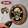 1pc 2D Flat Round Wooden Wall Bottle Opener Pirate Skull Crossbones Coin Print Wood Sign for Bar Man Cave Wall Decor 6