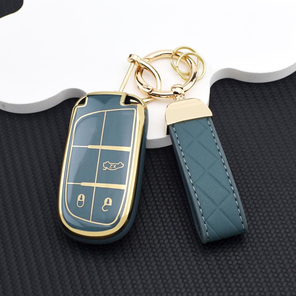 Anti Scratch Key Fob Shell for Jeep Renegade Compass Grand Cherokee Wrangler Dodge Ram Charger Challenger TPU Car Key Case