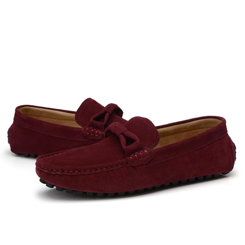 

Мужская повседневная обувь, мужские мокасины, туфли на плоской подошве, мужские дышащие туфли для вождения из мягкой кожи, мокасины, замшевые туфли для мужчин, большой размер 38-47 47 вино красного
