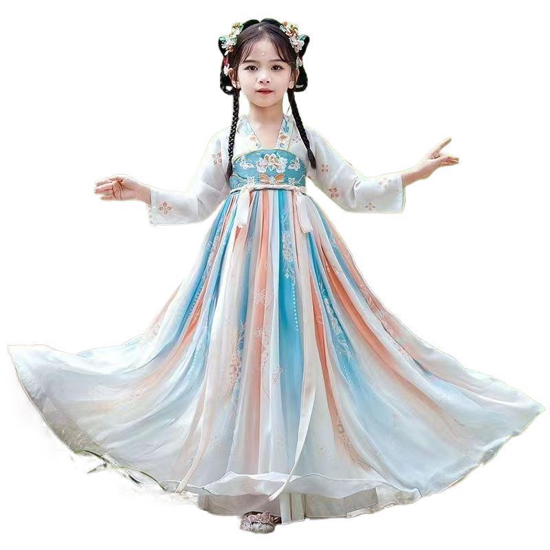 2025 Autumn Hanfu: Children's Tang Dynasty Princess Dress for Girls