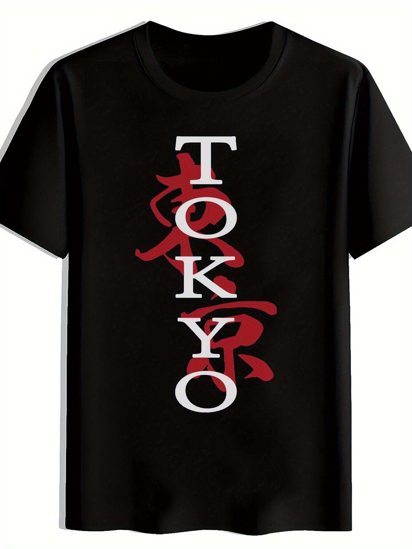 Tokyo Graphic T-shirt - Casual Crew Neck XXXXL