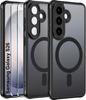 Matte Black Magsafe Case For Samsung S26 + 2X Glass