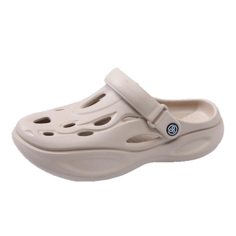 New Hole Shoes Men's Platform Summer Wear Fashionable Wear-resistant Men's Outdoor Bag Head Drag