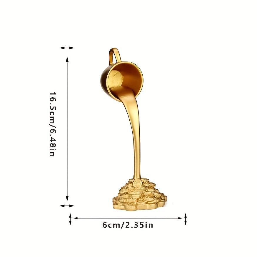 

Floating Liquid Gold Mug Sculpture Kitchen Decoration Spilling Magic Pouring Splash Creative Desktop Decor Home Decoration золотой