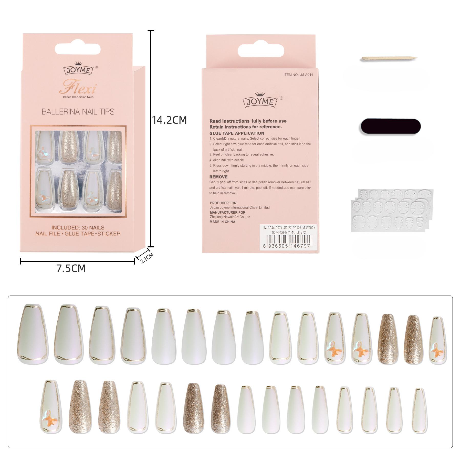 

30 готовых накладных ногтей в стиле INS, европейский и американский стиль, средней длины