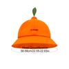 Quick-dry Orange Fisherman Hat Cool UV Protection Creative Orange Bucket Cap Sunshade Cotton Embroidered Letter Sun Hat Travel