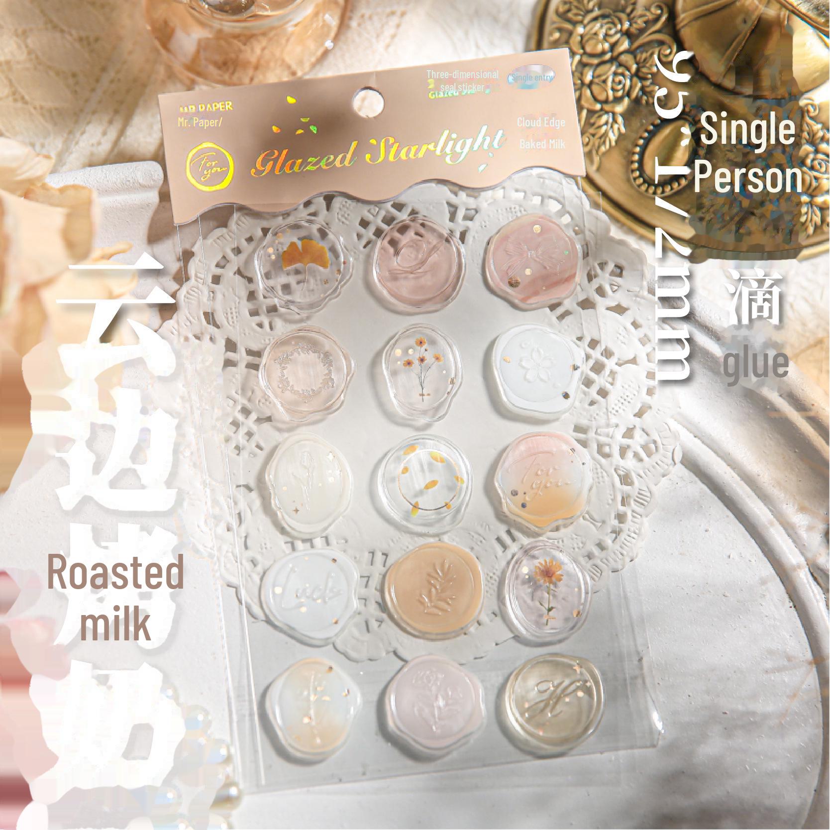 

Містер. Паперові милі наклейки з епоксидної смоли із зоряним світлом для конвертів та довідників