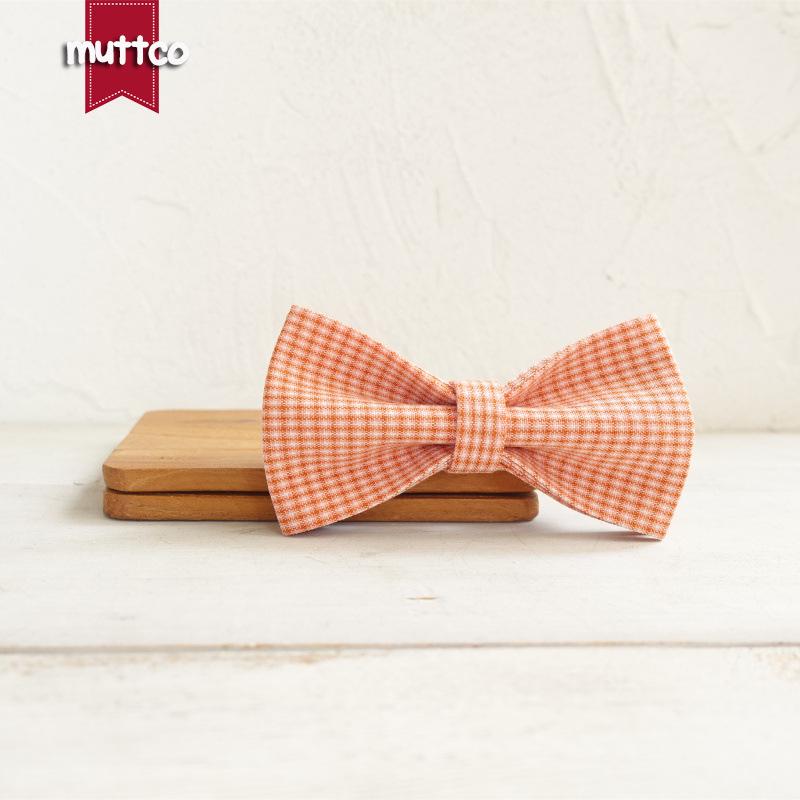 Double-Layer Thickened Dog Collar with Bow Tie (UBT-105) M (11 x 6 CM)