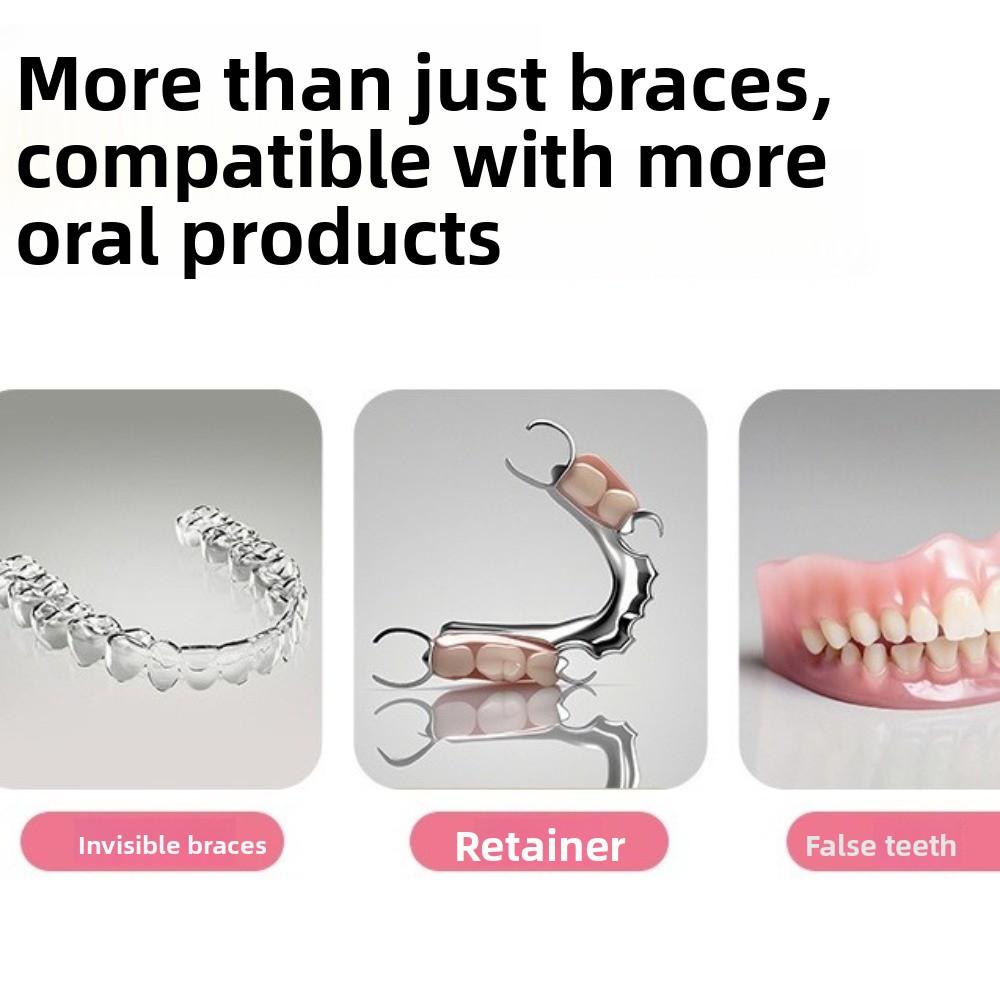 Portable Invisible Braces Storage Case Teeth Care Manual Centrifugal Cleaning Dental False Teeth Storage Box Double Seal