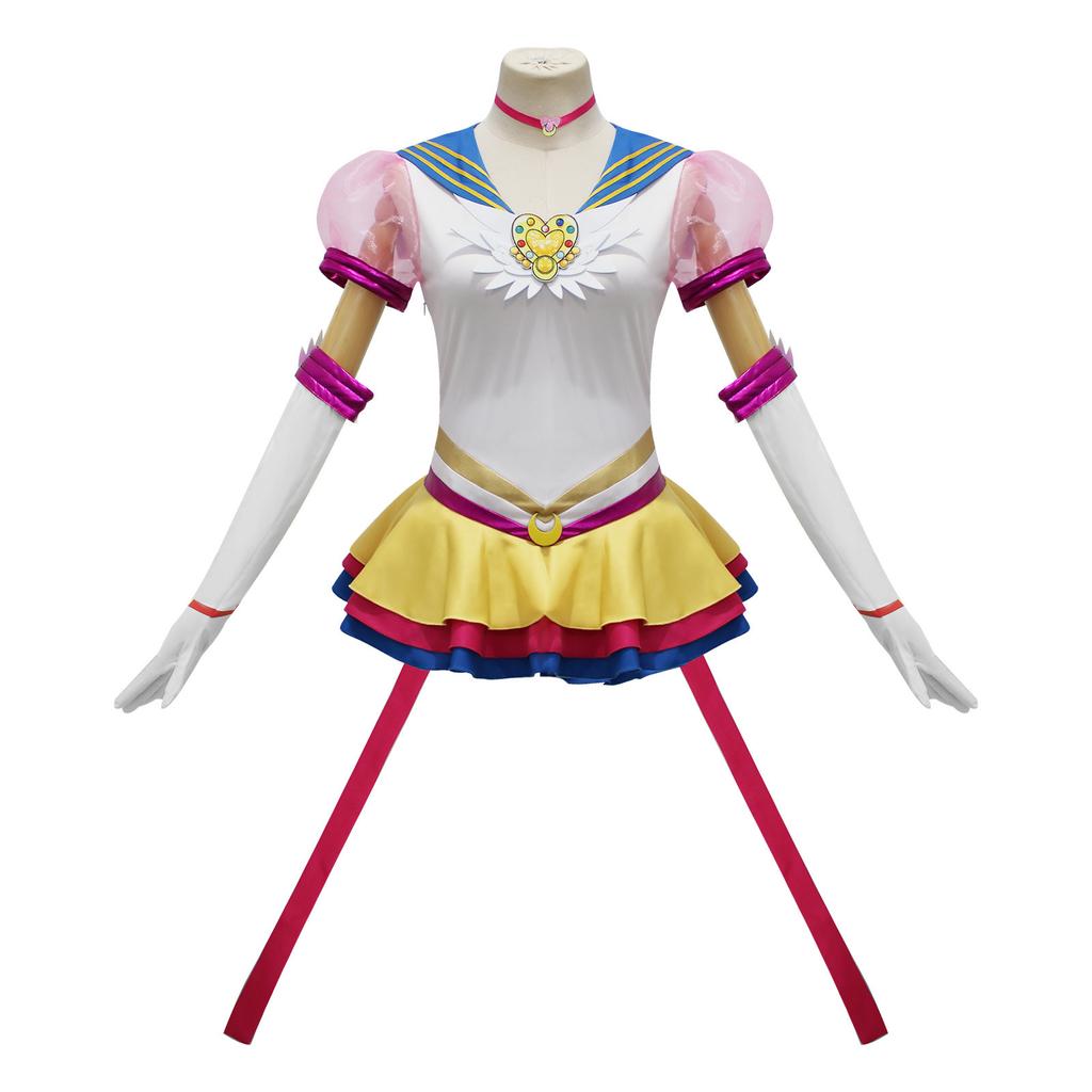 Sailor Moon Movie Version Cosplay Costume Tsukino Usagi Sailor Moon Battle Suit & Accessories & Wig