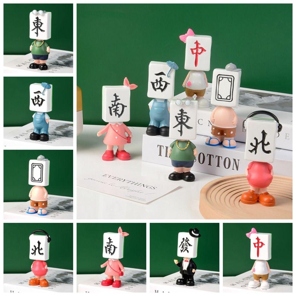 

Resin Mahjong Mini Figurine Handmade Mahjong Figure Toys Children Girls Boys Style C
