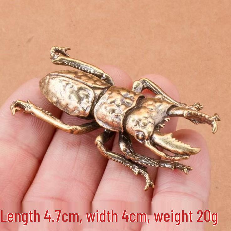 

Латунное настольное украшение в виде жука – Чистая медь, насекомое, чайный питомец, ювелирный подарок