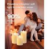 LOGUIDE Flickering Flameless Candles with Remote Timer, Realistic 3D Moving Flame with Real Wax Pillar LED Candles,Lasting 500+Hours Battery Operated
