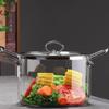 Transparent High Borosilicate Glass Cooking Pot Modern Milk Pot Glassware Soup Pot  Noodle