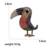 Enamel Bird Brooch for Women Unisex Rhinestone Swallow Pin Sparrow Badge Banquet Party Backpack Gifts Jewelry Accessories