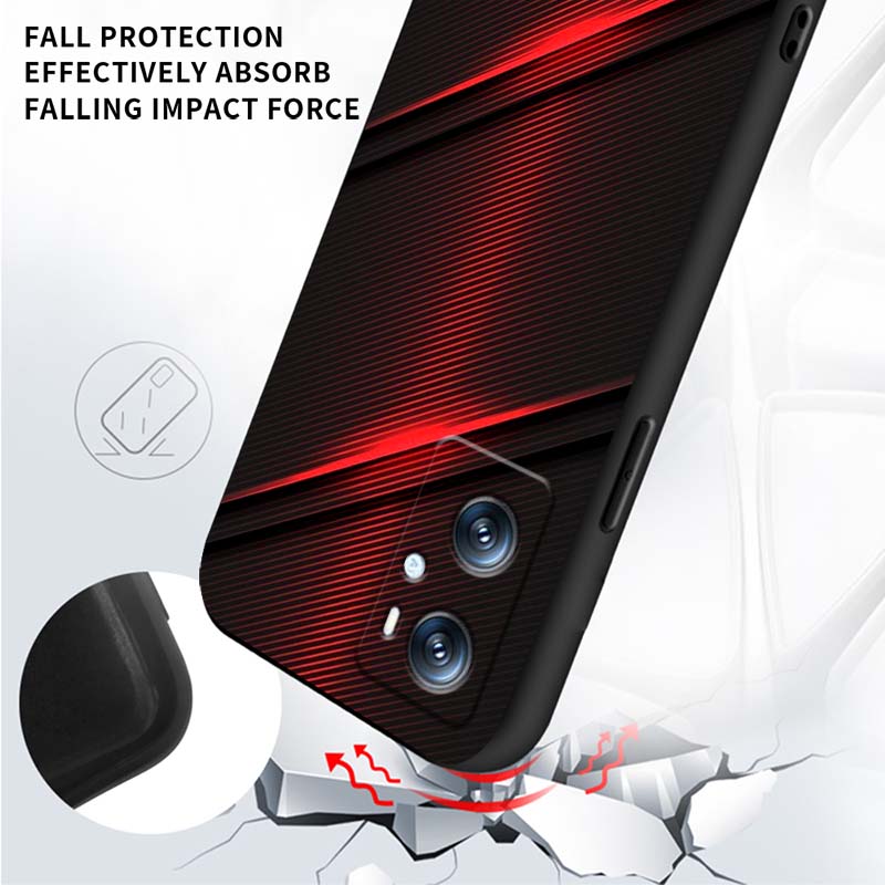 Art colored luminous pattern Phone Case For OPPO Reno 5 6 7 A96 A40 A58 Realme GT A74 A78 Neo2 A74 A78 Find X5 X3 X7 X8 Black