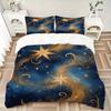 3pcs Golden Celestial Dance Bedding Set, Includes Quilt Cover and Pillowcases, Suitable for All Seasons