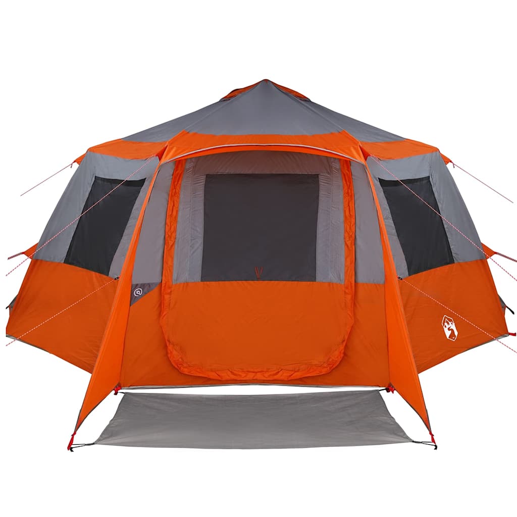 Cabin Tent 12 Person Gray and Orange 500 x 500 x 294 cm