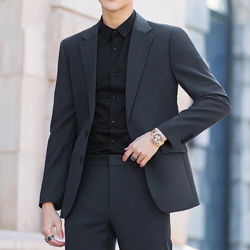 

Men s Casual Non-Iron Suit Jackets Spring and Autumn Loose-Fit Large Size All-Match XS темно-сірий