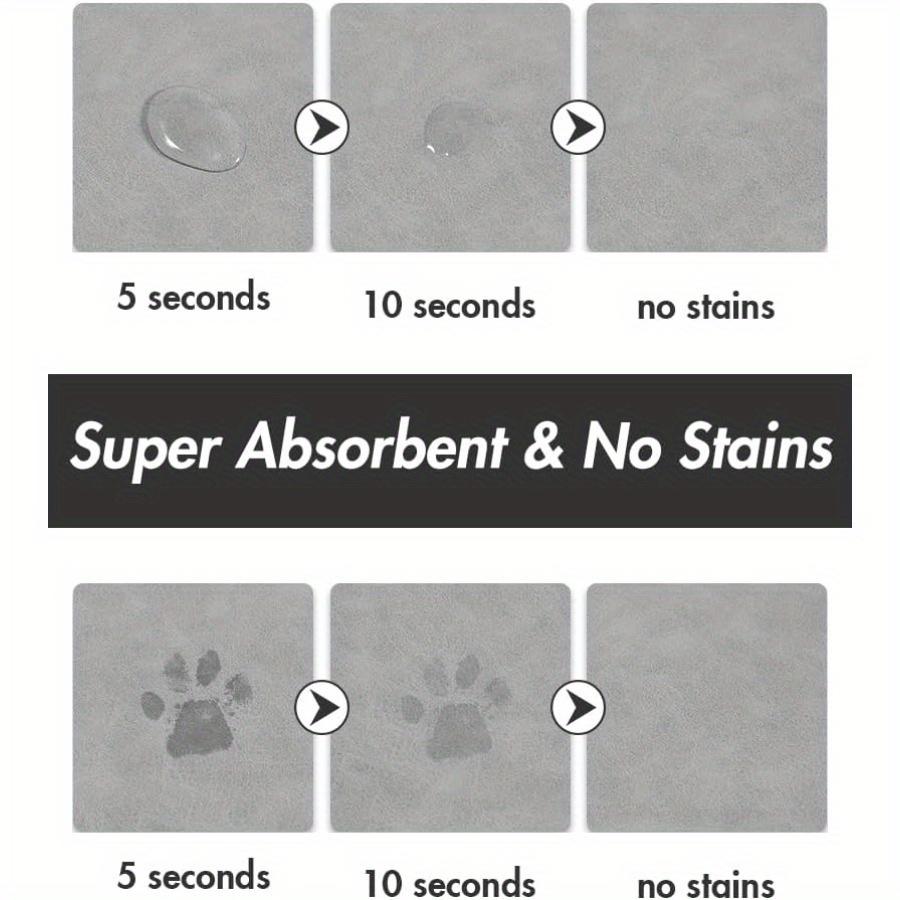 1 pièce Tapis Antidérapant Géométrique Arête de Poisson Empreinte de Patte pour Chien - Tapis pour Gamelles d'Eau et de Nourriture pour Chiens de Petite à Moyenne Taille, Facile à Nettoyer,