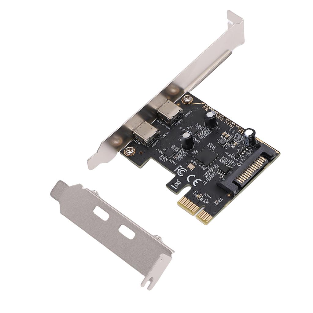 PCIe to USB 3.2 Gen 1 Card with 5 Gbps Bandwidth 2 USB Type C Ports PCIe Expansion Card USB Card for Desktop PC