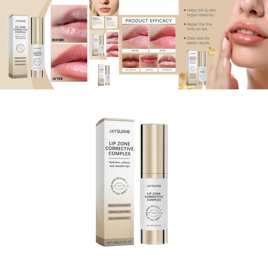 Jaysuing Lip Essence Serum Hydrating Moisturizing Nourishing Softening Lip Care 15ml