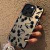 Cute Black Cherry Pattern Matte Laser Phone Case For iPhone 15 Pro Max Case iPhone 16 14 13 12 11 XS X 7 8 Plus Shockproof Cover