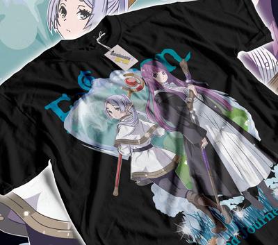 Unisex Shirt Cotton Oversize Large Size Frieren T-shirt Beyond Journey's End Fern Stark Anime Girl Sweater Soft Tee