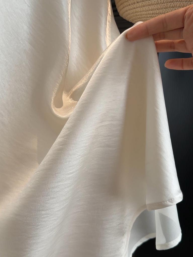Hochwertiger Eleganter Damen-Netz-Satin-Meerjungfrauenrock - Frühling/Sommer Neuankunft Drapierter Hoher Bund A-Linie Midi-Rock
