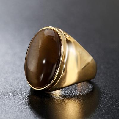 Elegante Retro-Edelsteinringe für Herren und Damen, modische und einfache Retro-Schmuckringe