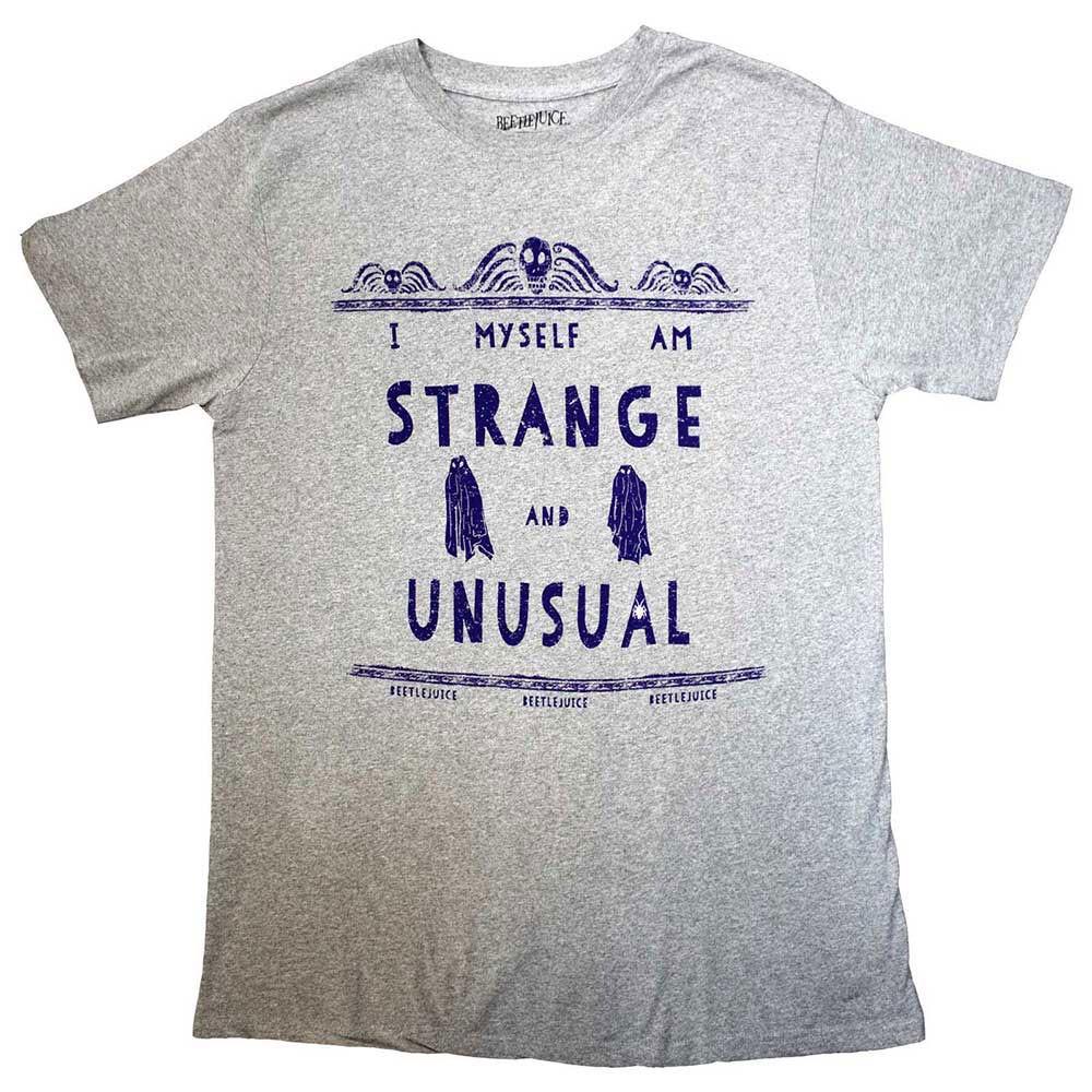 Men s Beetlejuice Strange & Unusual T-shirt Large Grey S
