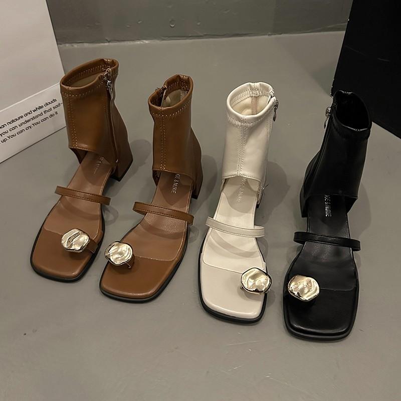 Fashion Clip Toe Women Sandals Shoes Cool Boots Summer Fashion 2024 Low Heels Designer Flip Flops Open Toe Slippers Zapatos Mujer Pumps