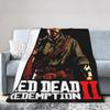 Arthur Morgan West Cowboy Action King Game Character Blanket Red Dead Redemption Plush Bedding Throws For Bedroom Flannel Cover