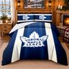 Drukowany 3-częściowy komplet pościeli Wzór Toronto Maple Leafs Prześcieradło Poszewka na poduszkę Do wystroju sypialni