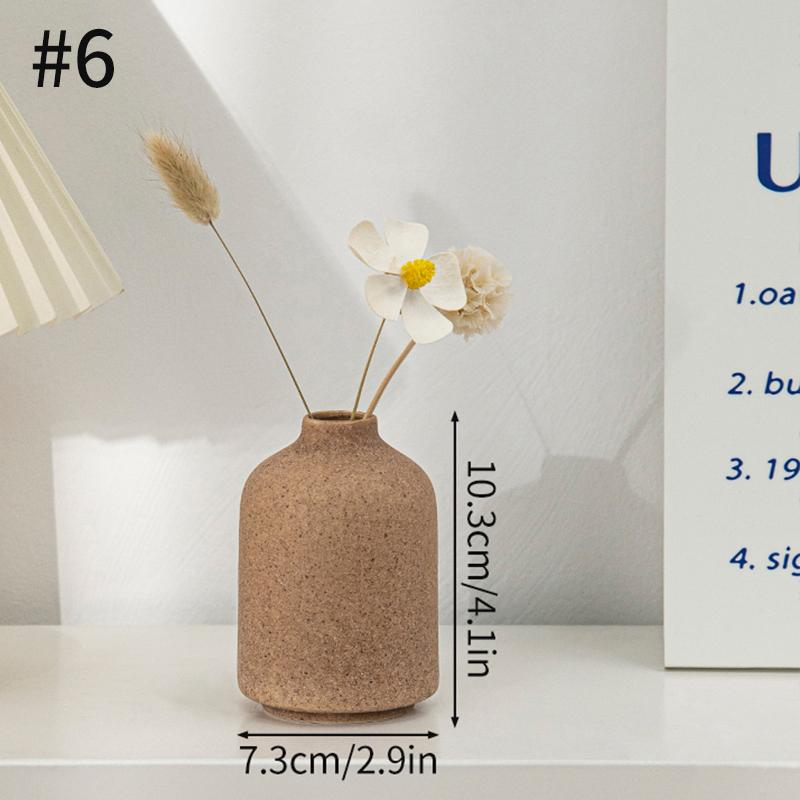 Retro Ceramics Flower Vase Vintage Bottles For Household Workspace Decoration Dries Flower Plants Arrangement Pot Household Room Decorative Vases