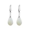 S925 Sterling Silver White Jade Fashion Earrings – Versatile, Elegant, Simple Style